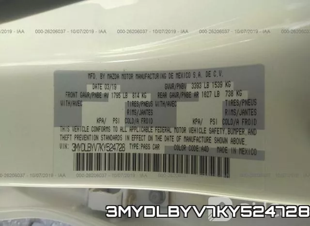 3MYDLBYV7KY524728 фото 10