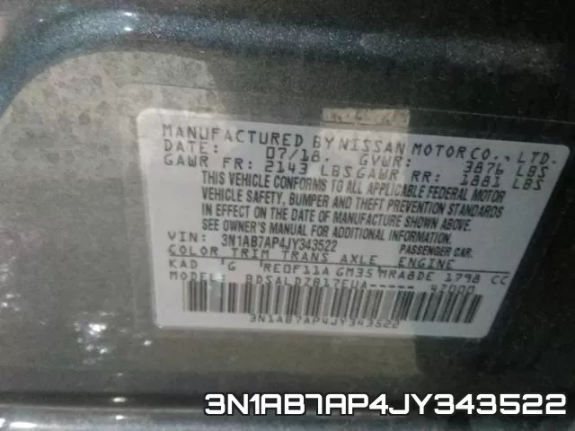 3N1AB7AP4JY343522 фото 2
