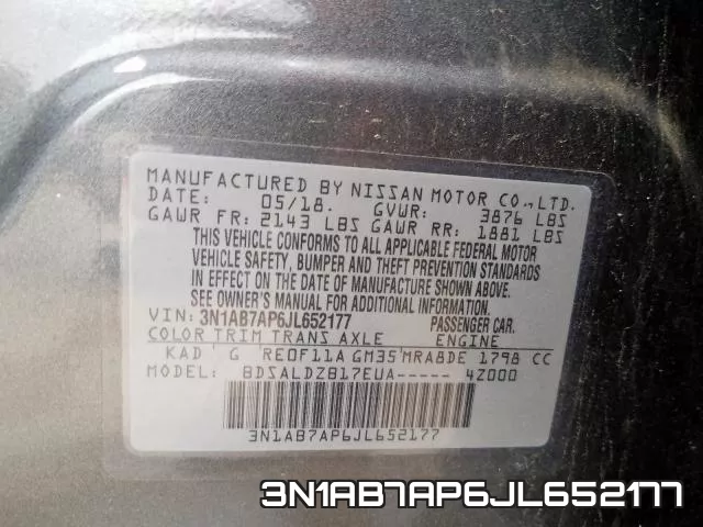 3N1AB7AP6JL652177 фото 2
