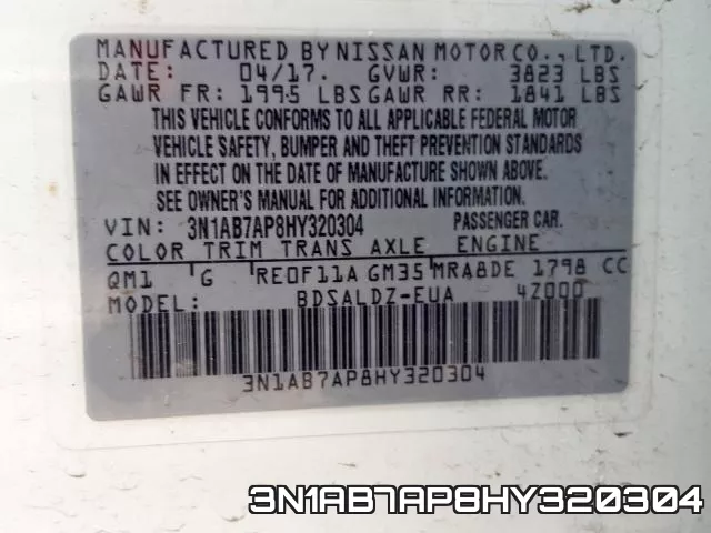 3N1AB7AP8HY320304 фото 2