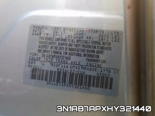 3N1AB7APXHY321440 фото 2