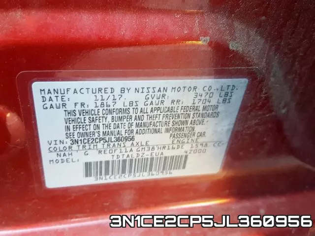 3N1CE2CP5JL360956 фото 2