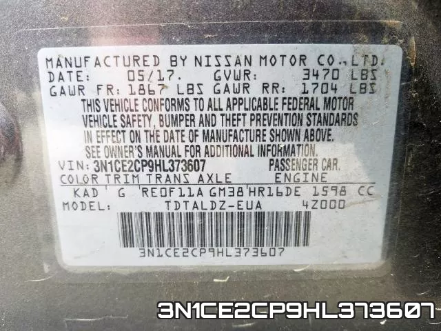3N1CE2CP9HL373607 фото 2