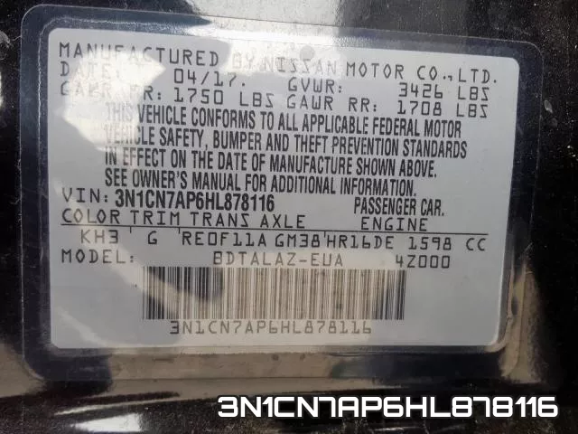3N1CN7AP6HL878116 фото 2