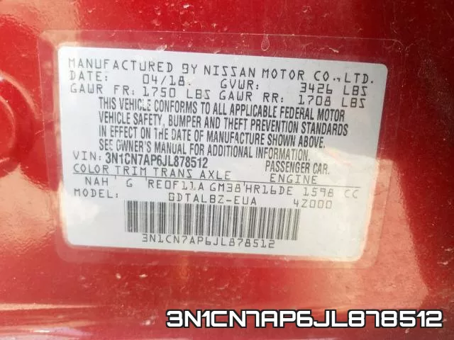 3N1CN7AP6JL878512 фото 2