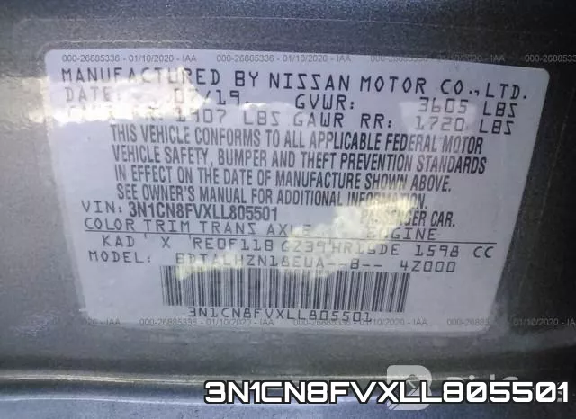 3N1CN8FVXLL805501 фото 10