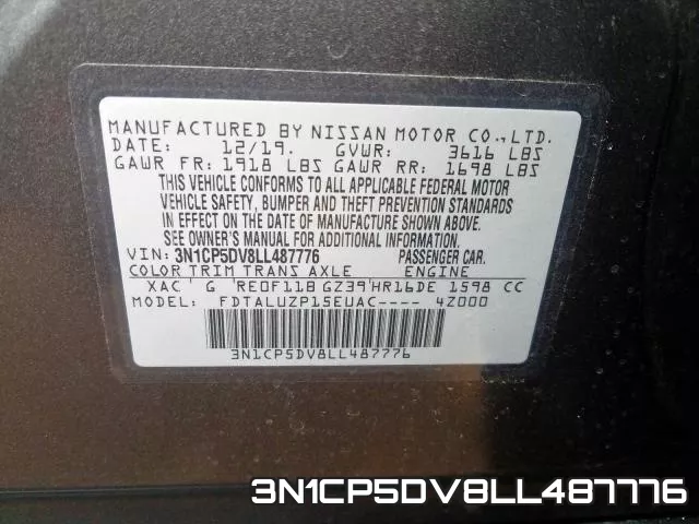 3N1CP5DV8LL487776 фото 2