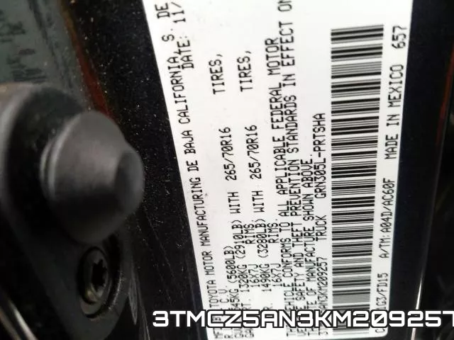 3TMCZ5AN3KM209257 фото 2