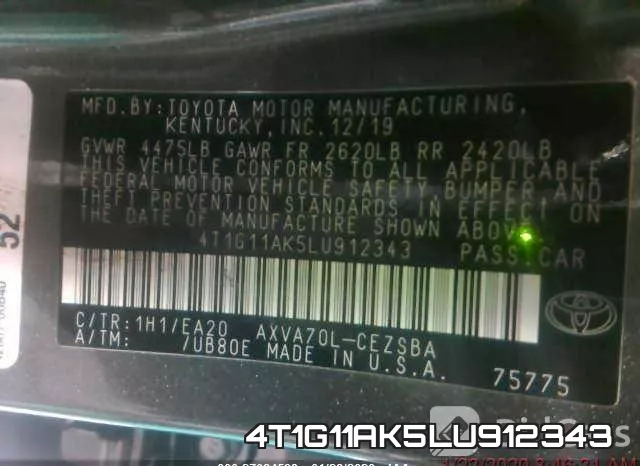 4T1G11AK5LU912343 фото 10