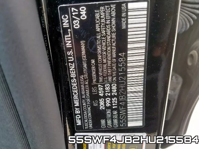 55SWF4JB2HU215584 фото 2