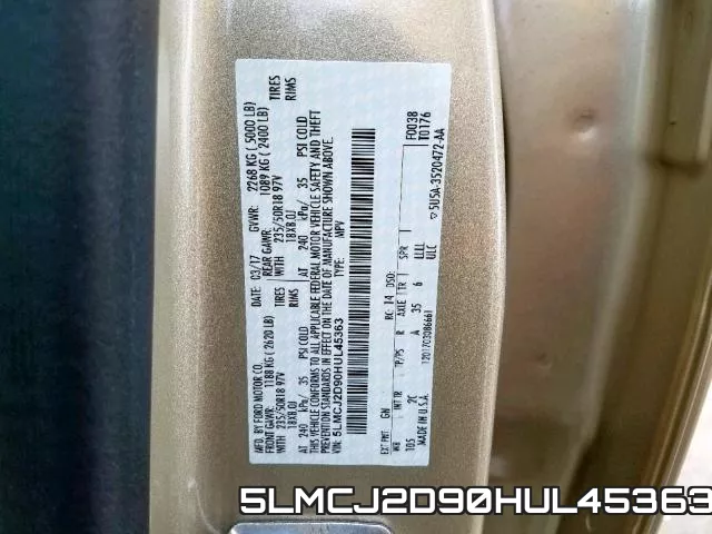 5LMCJ2D90HUL45363 фото 2