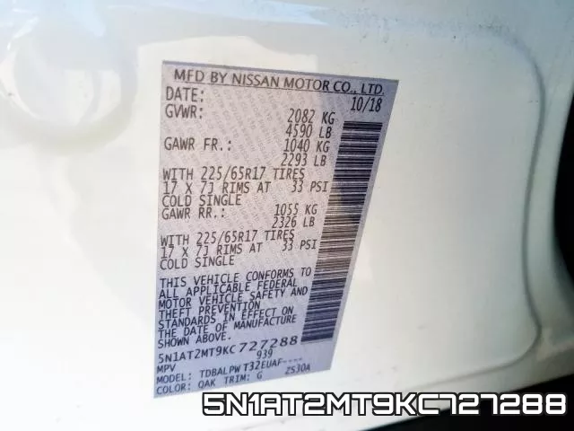 5N1AT2MT9KC727288 фото 2