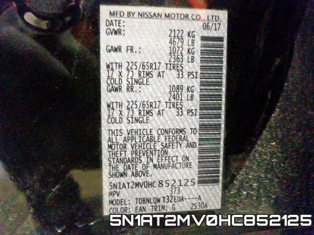 5N1AT2MV0HC852125 фото 2