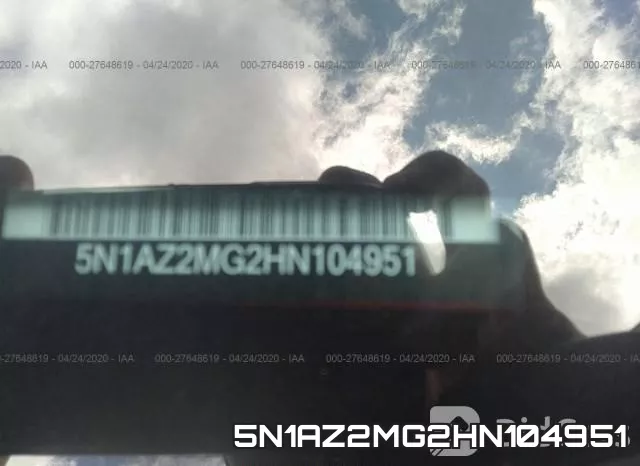 5N1AZ2MG2HN104951 фото 10