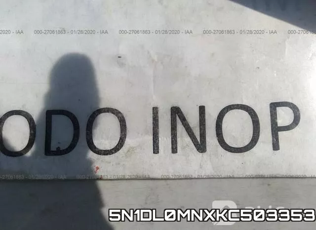 5N1DL0MNXKC503353 фото 8