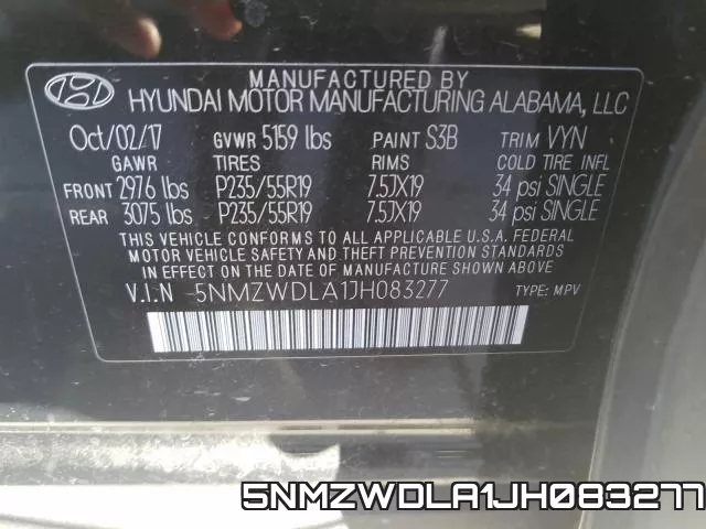 5NMZWDLA1JH083277 фото 2