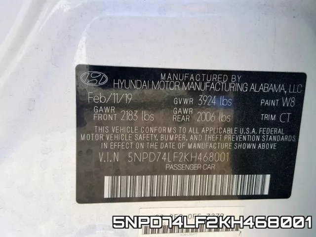 5NPD74LF2KH468001 фото 2