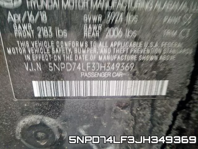 5NPD74LF3JH349369 фото 2