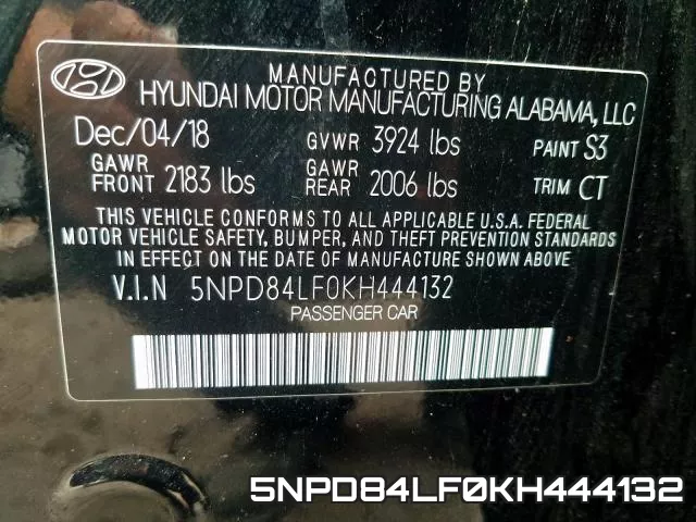 5NPD84LF0KH444132 фото 2