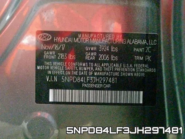 5NPD84LF3JH297481 фото 2