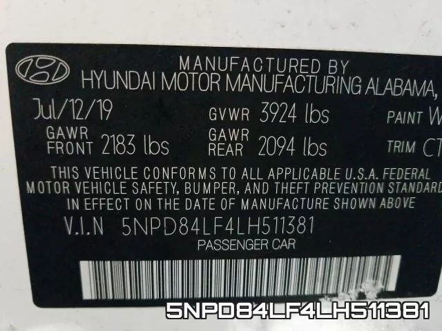 5NPD84LF4LH511381 фото 2