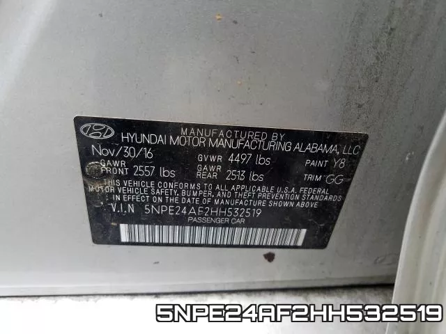 5NPE24AF2HH532519 фото 2