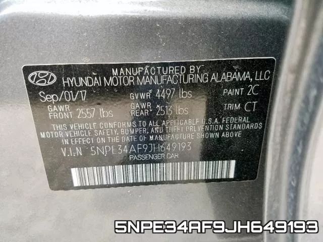 5NPE34AF9JH649193 фото 2