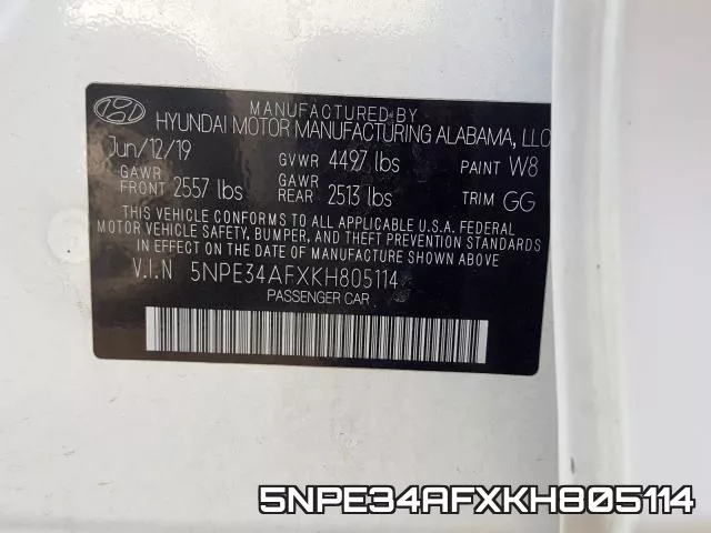 5NPE34AFXKH805114 фото 2