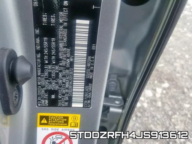 5TDDZRFH4JS913612 фото 2