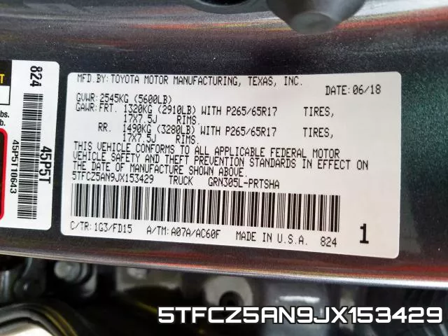 5TFCZ5AN9JX153429 фото 2