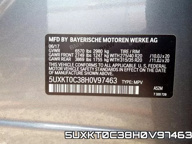 5UXKT0C38H0V97463 фото 2