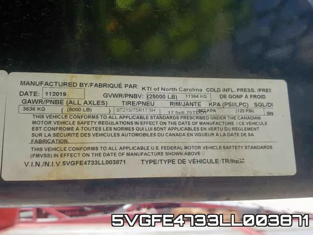 5VGFE4733LL003871 фото 2