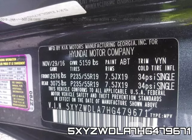 5XYZWDLA7HG479671 фото 10
