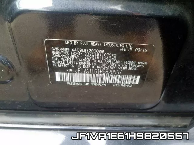 JF1VA1E61H9820557 фото 2