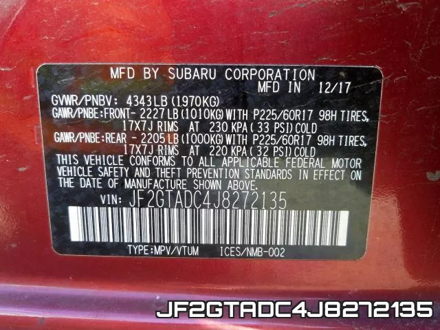 JF2GTADC4J8272135 фото 2