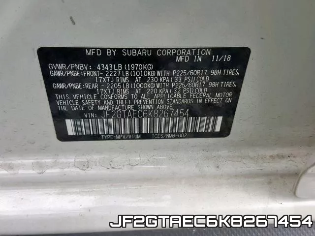 JF2GTAEC6K8267454 фото 2