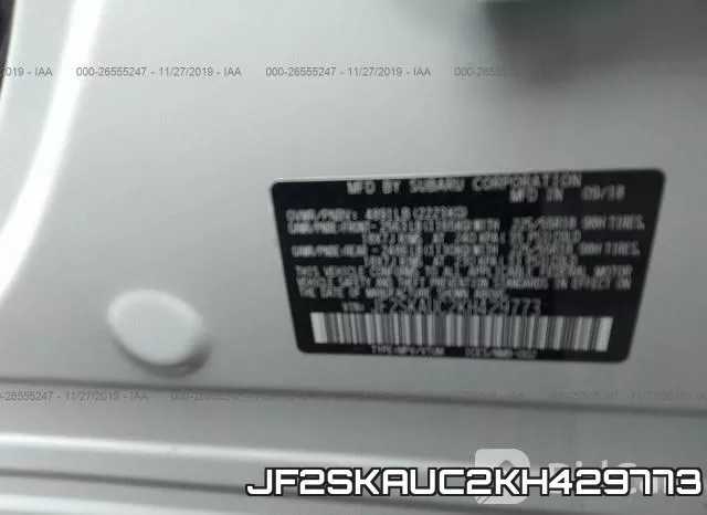 JF2SKAUC2KH429773 фото 10