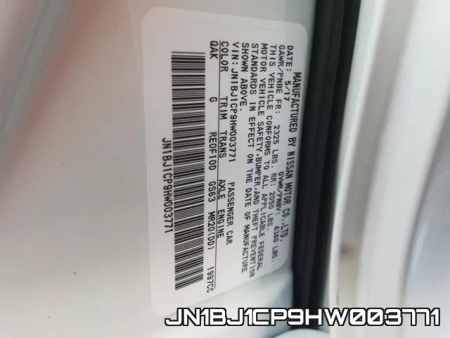 JN1BJ1CP9HW003771 фото 2