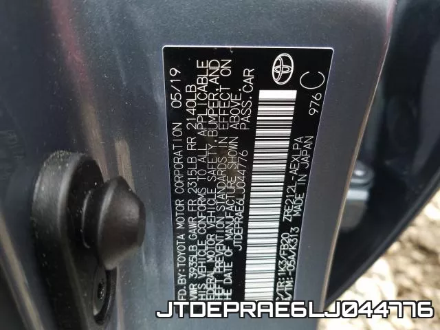 JTDEPRAE6LJ044776 фото 2