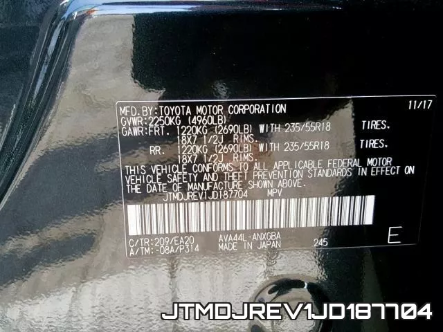 JTMDJREV1JD187704 фото 2