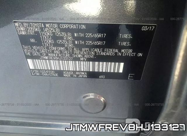 JTMWFREV8HJ133127 фото 10
