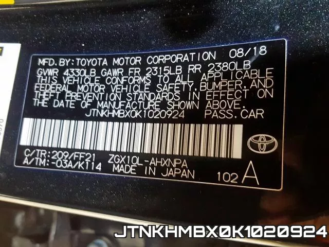 JTNKHMBX0K1020924 фото 2