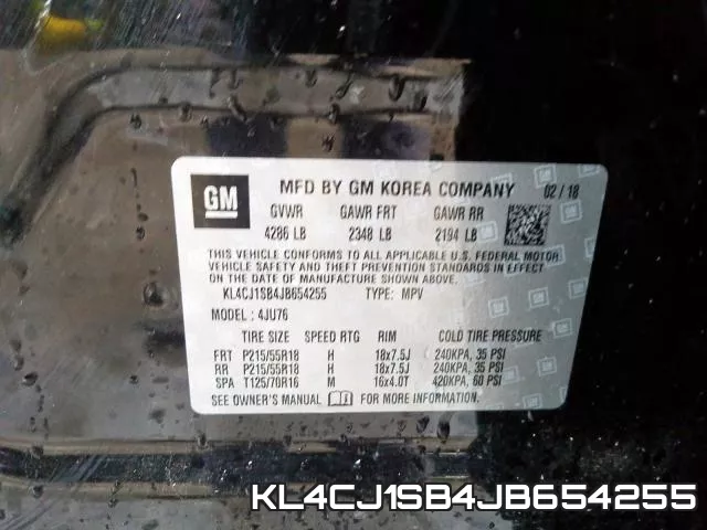KL4CJ1SB4JB654255 фото 2