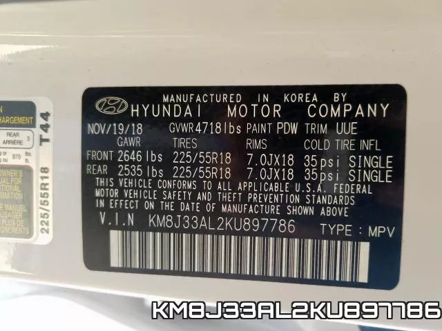 KM8J33AL2KU897786 фото 2