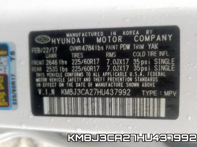 KM8J3CA27HU437992 фото 2