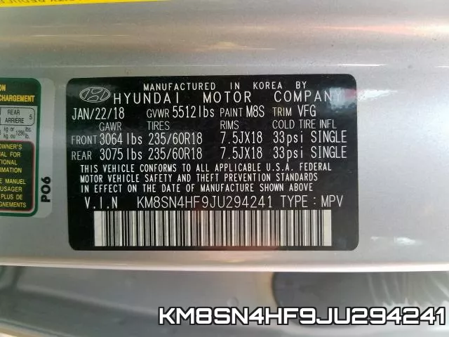 KM8SN4HF9JU294241 фото 2