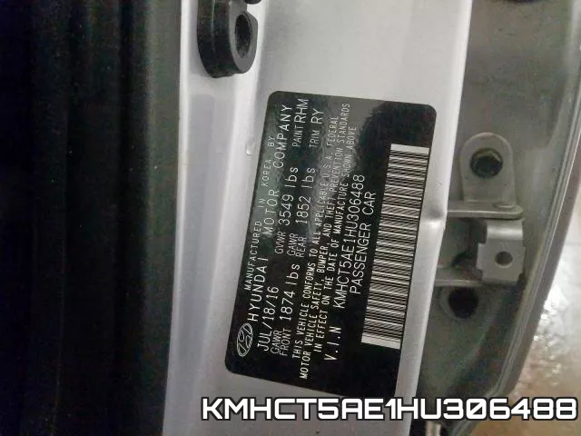 KMHCT5AE1HU306488 фото 2