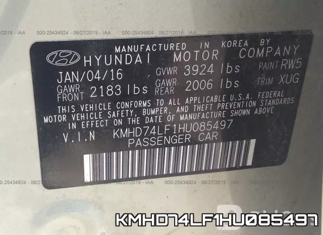 KMHD74LF1HU085497 фото 10