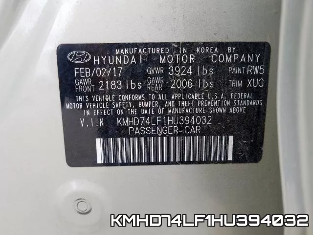 KMHD74LF1HU394032 фото 2