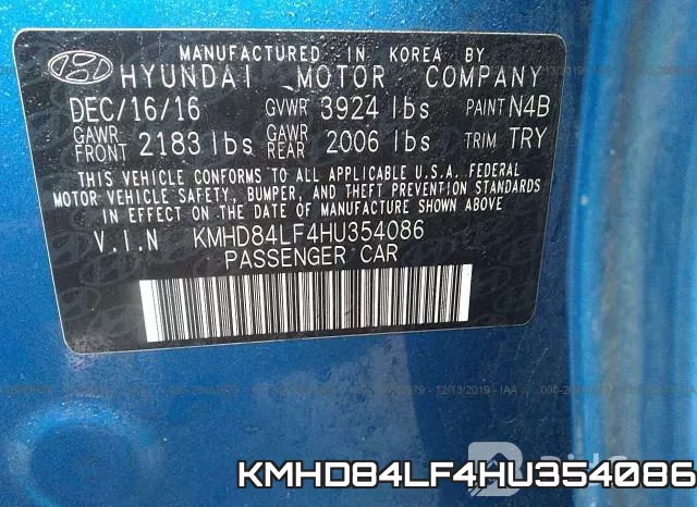 KMHD84LF4HU354086 фото 10